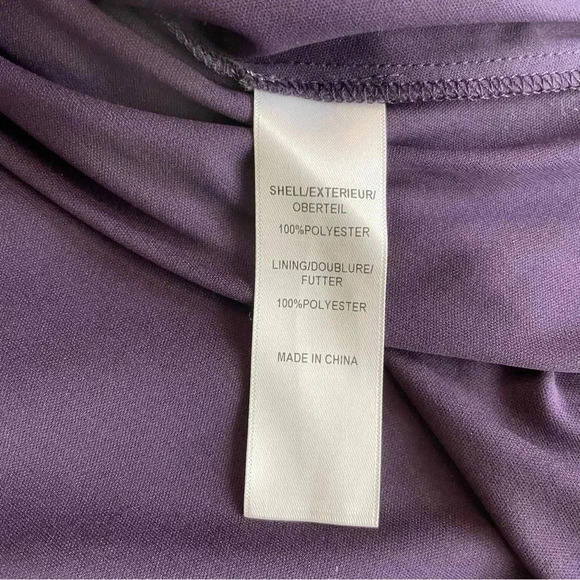 Adrianna Papell Women's Purple Gown 12 Sequin Ruched Party Formal Evening Prom - Picture 12 of 15